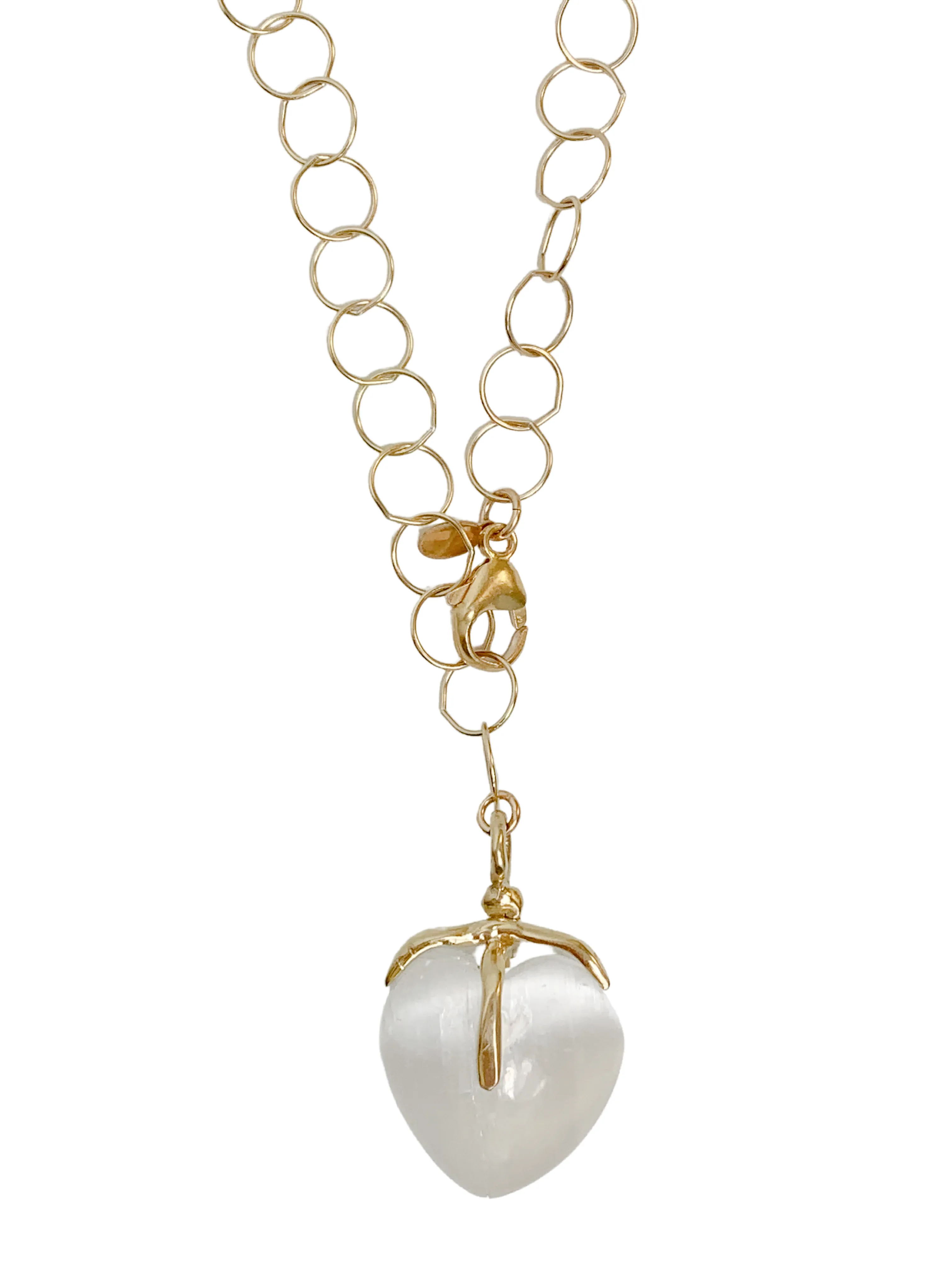 Selenite Heart Necklace