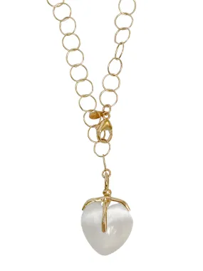 Selenite Heart Necklace