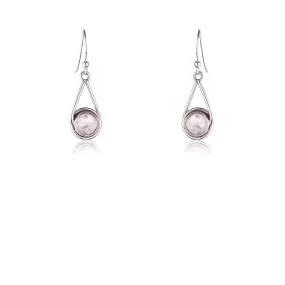 Seren Rainbow Moonstone Earrings, Sterling Silver