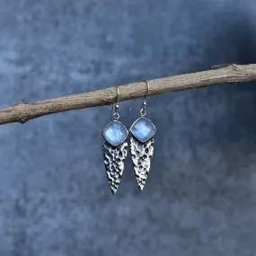 Shield - Moonstone Earrings