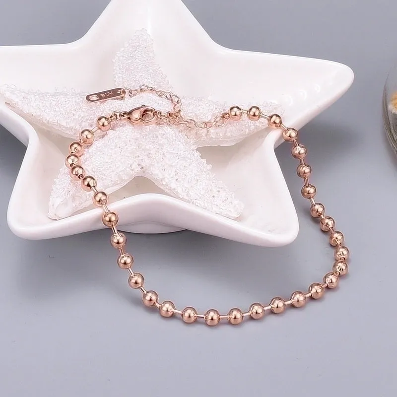 Simple Round Bead Titanium Steel Bracelet Wholesale Jewelry