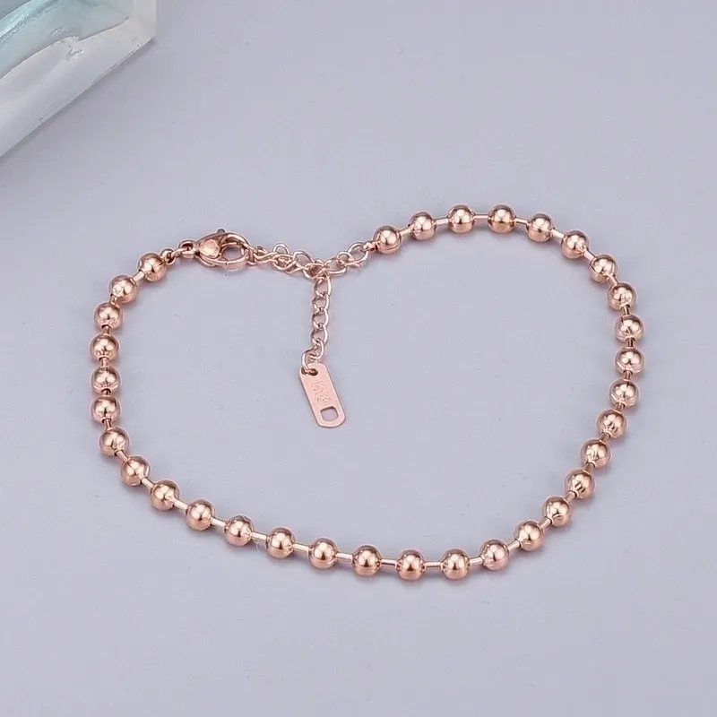 Simple Round Bead Titanium Steel Bracelet Wholesale Jewelry