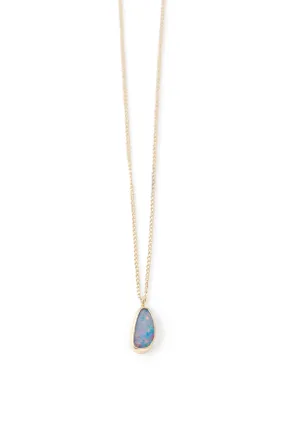 Small Bezel Set Opal Necklace
