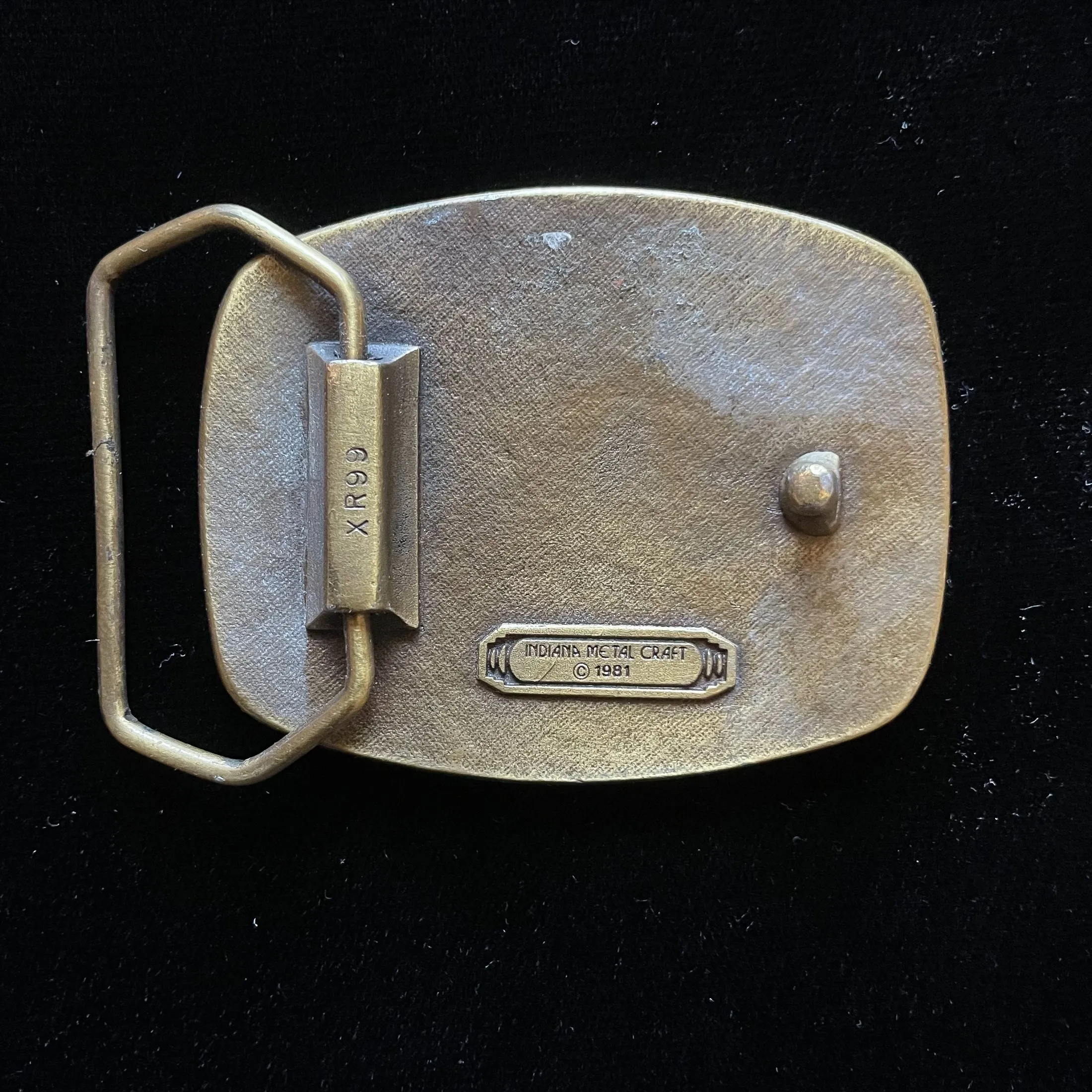 SOLD Vintage Brass Eagle USA#1 Belt Buckle, Indiana Metal Craft 133.3G