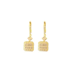 Square droplet earrings