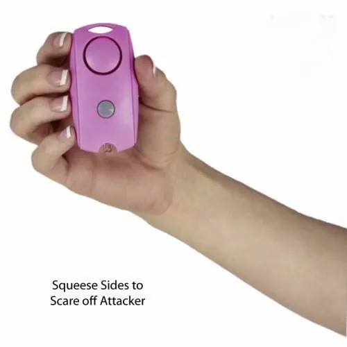 Squeeze Panic Alarm Personal Safety Flashlight Key Chain Belt Clip