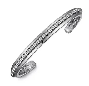STERLING SILVER 7.25" Polished Bangle Bracelet