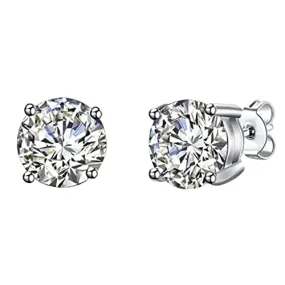 Sterling Silver Earrings For Women Silver Stud Hypoallergenic Earrings 8x8 mm