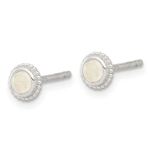 Sterling Silver Moonstone Earrings