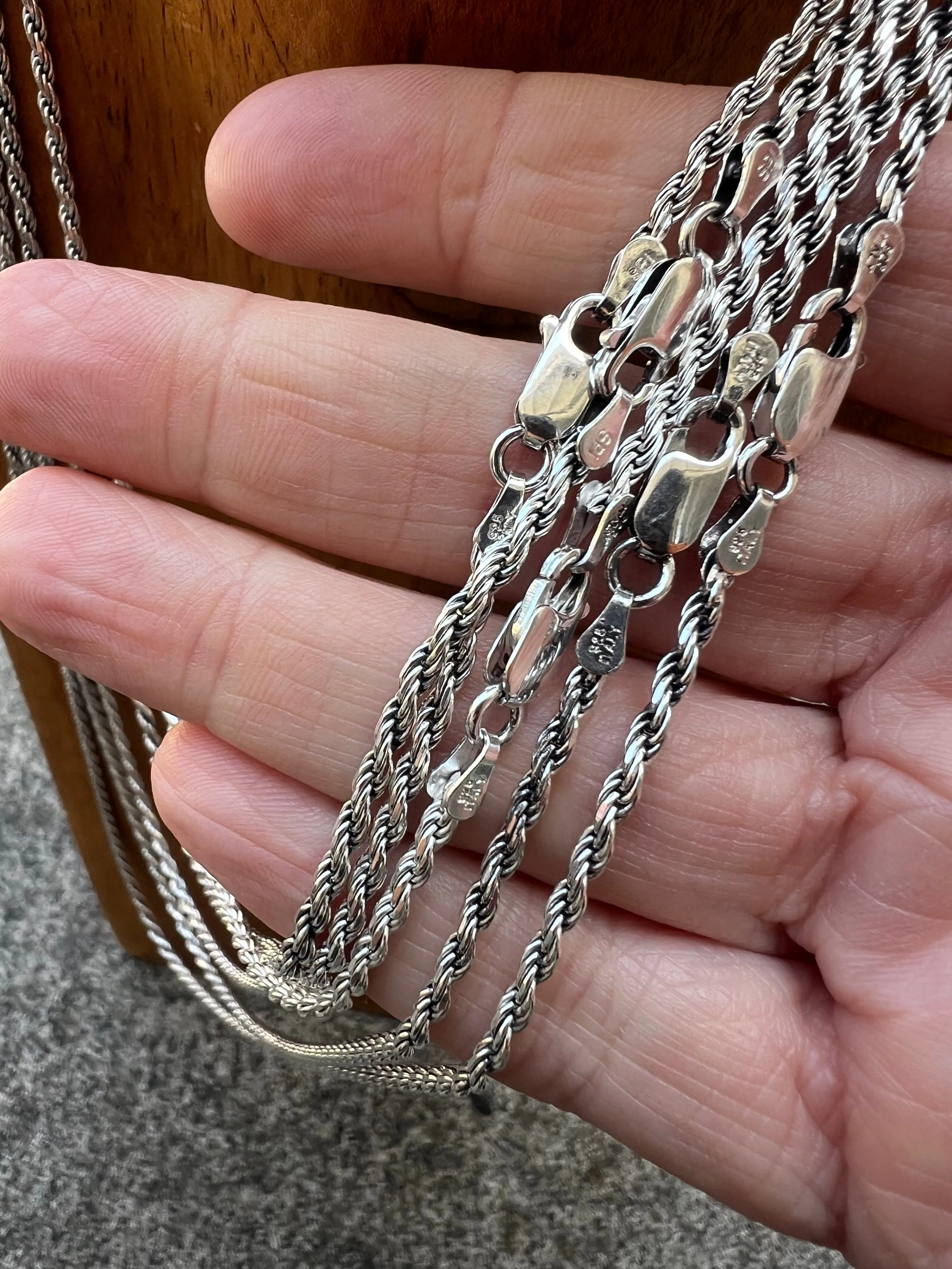 Sterling Silver Rope Chain 2.5mm