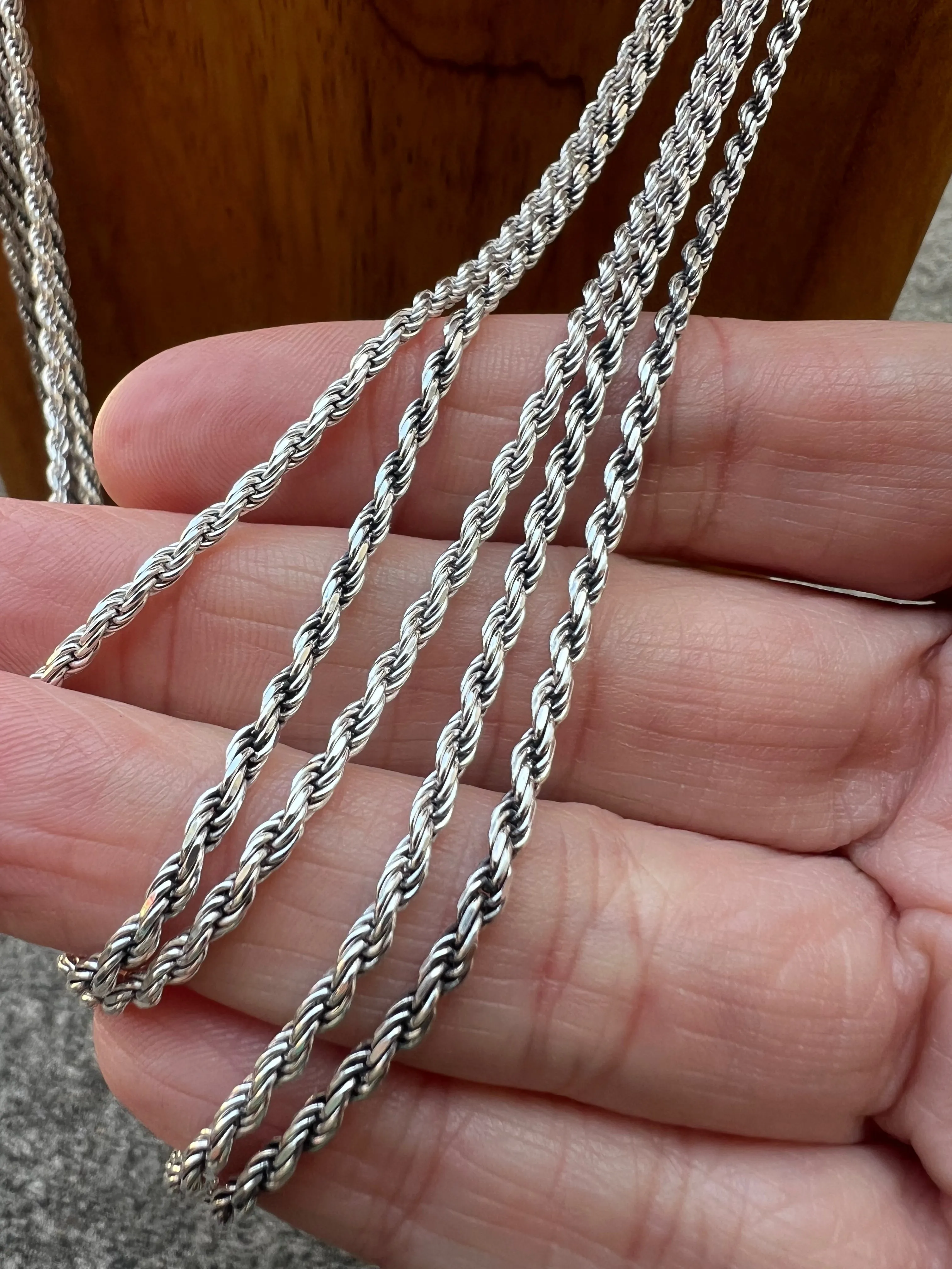 Sterling Silver Rope Chain 2.5mm