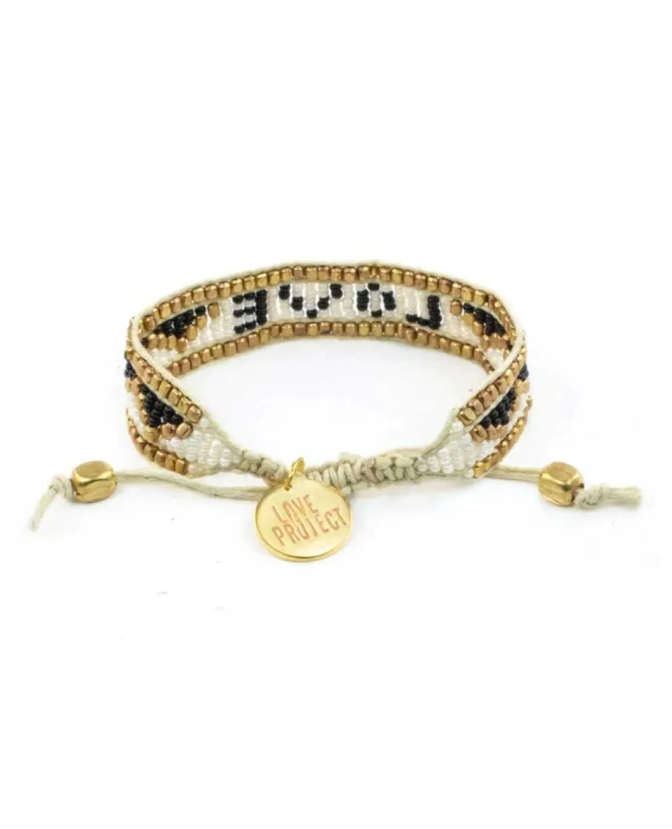 Taj LOVE Bracelet - White & Black