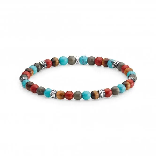 Thomas Sabo Multicolour Lucky Charm Beaded Bracelet A1925-364-7