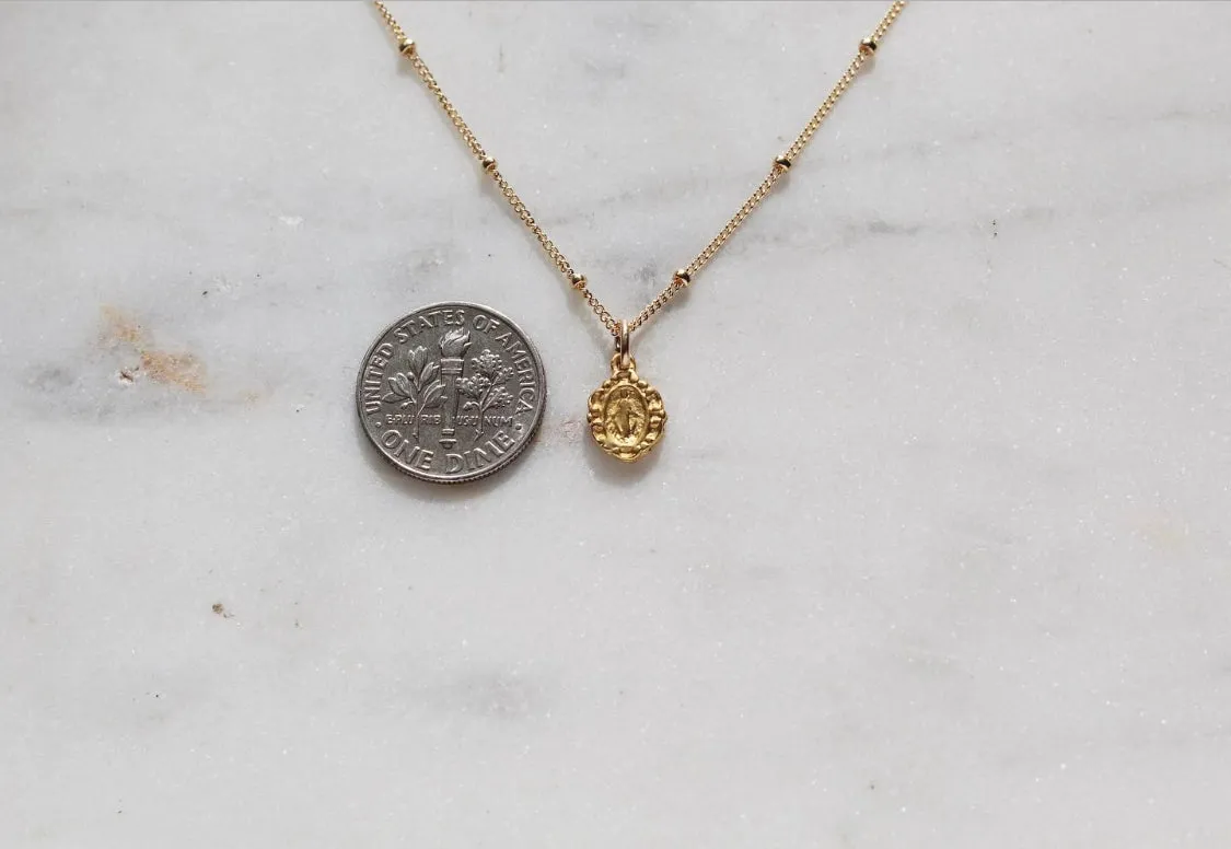 Tiny Miraculous Medal Necklace