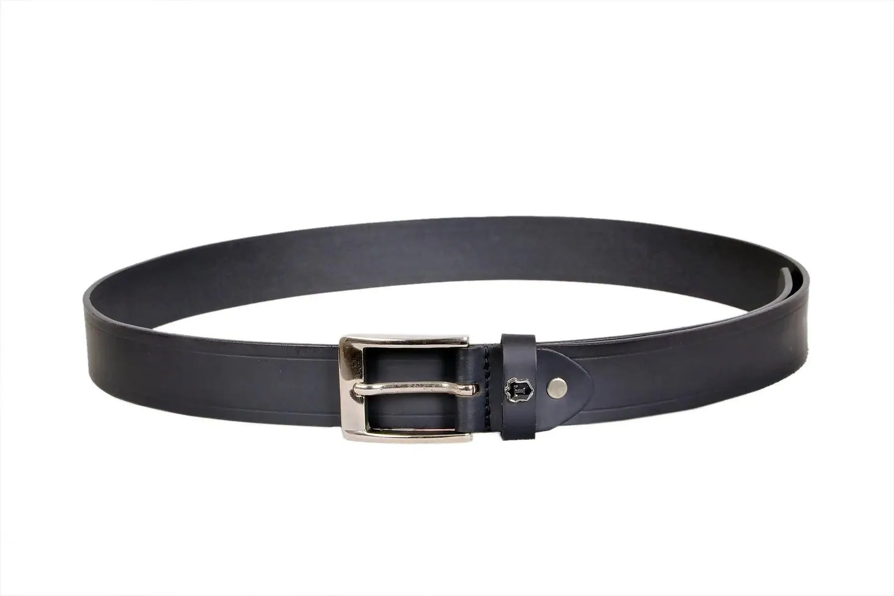 TLP Leather Belt for Men Colour - Black (SKU BELT-10022)