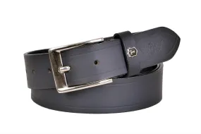 TLP Leather Belt for Men Colour - Black (SKU BELT-10022)