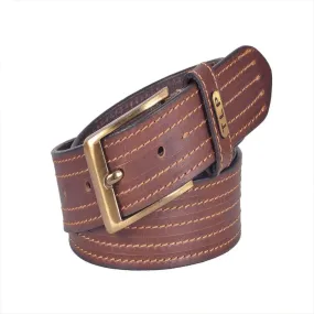 TLP Leather Belt for Men Colour - Brown (SKU BELT-10023)