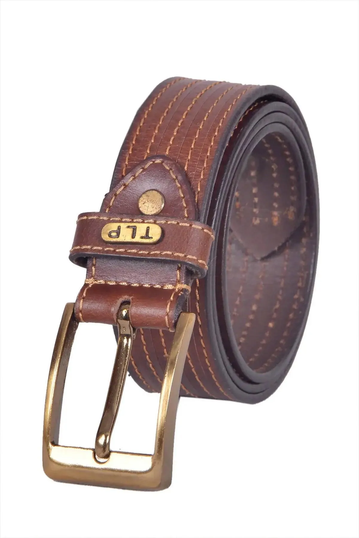 TLP Leather Belt for Men Colour - Brown (SKU BELT-10023)