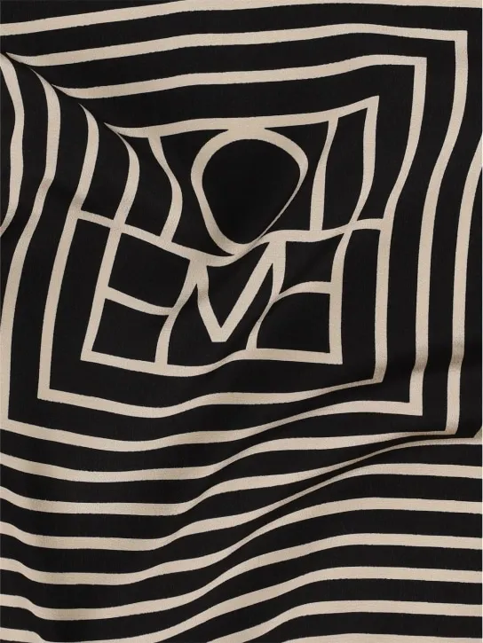 Toteme   Centered monogram silk scarf 