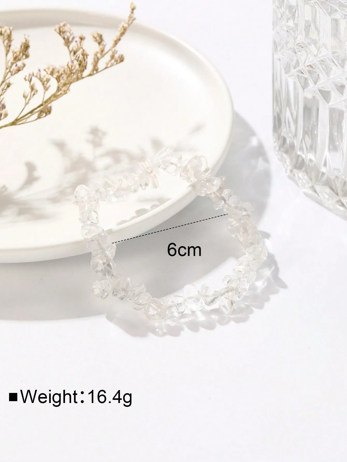 Transparent Crystal Beaded Bracelet Women Bracelet Stackable Bracelet Crafted