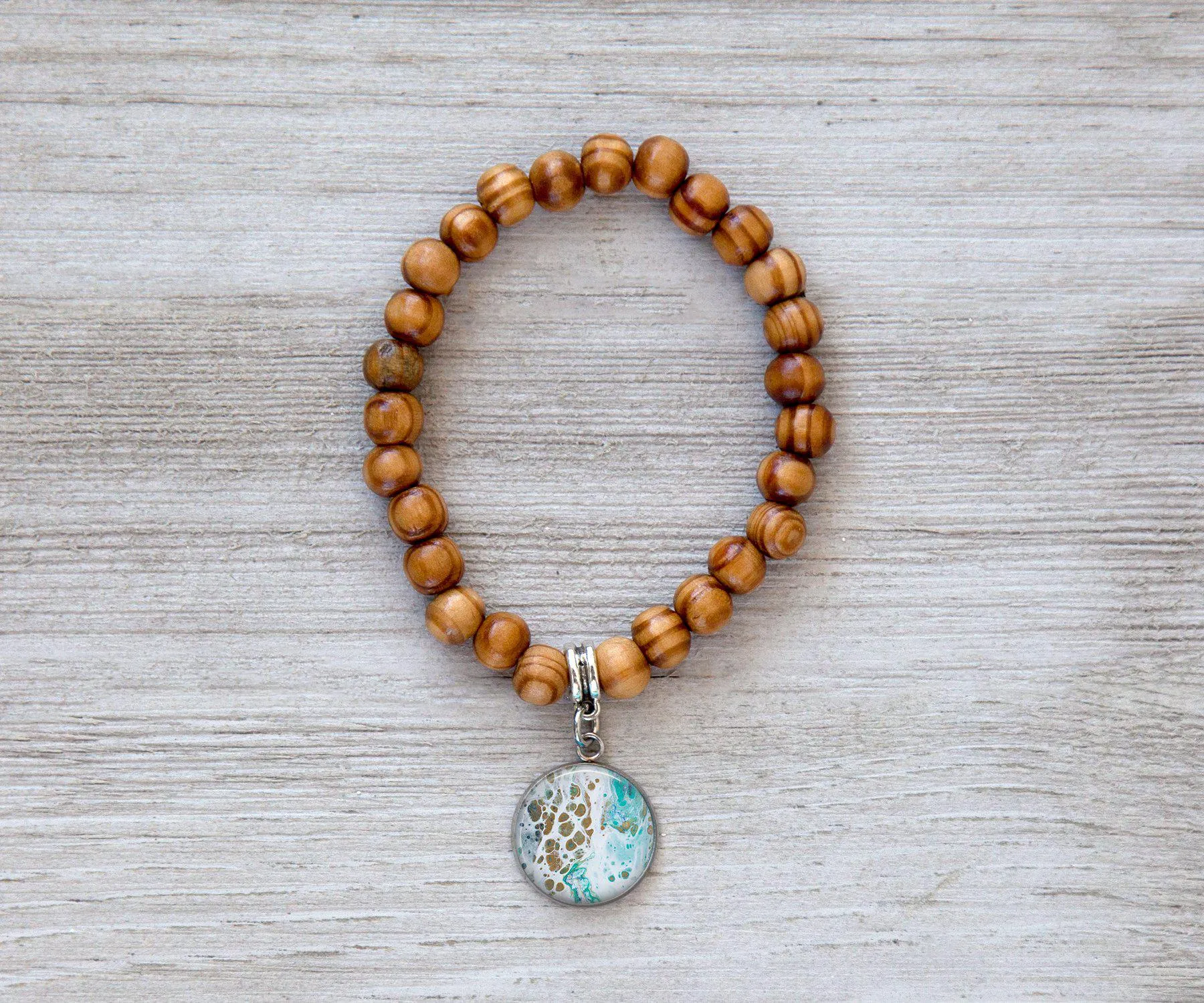Turtle Bay Wooden Beaded Bracelet | Beach Jewelry | Handmade