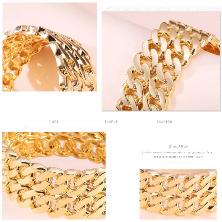 Twist Chain Alloy Hollow Female Wide Brim Bracelet