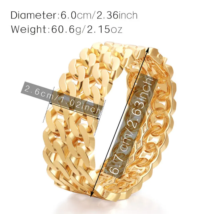Twist Chain Alloy Hollow Female Wide Brim Bracelet