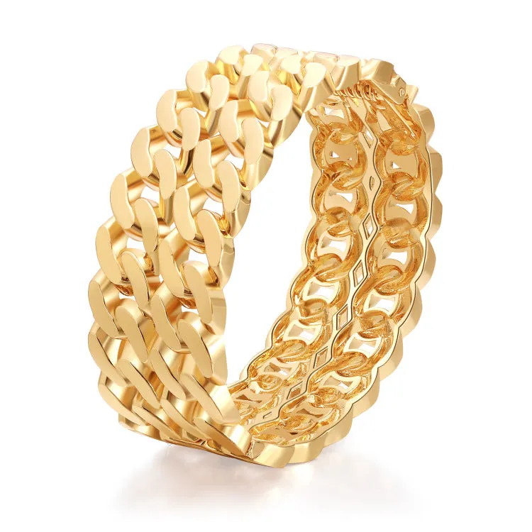 Twist Chain Alloy Hollow Female Wide Brim Bracelet