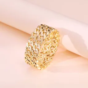 Twist Chain Alloy Hollow Female Wide Brim Bracelet