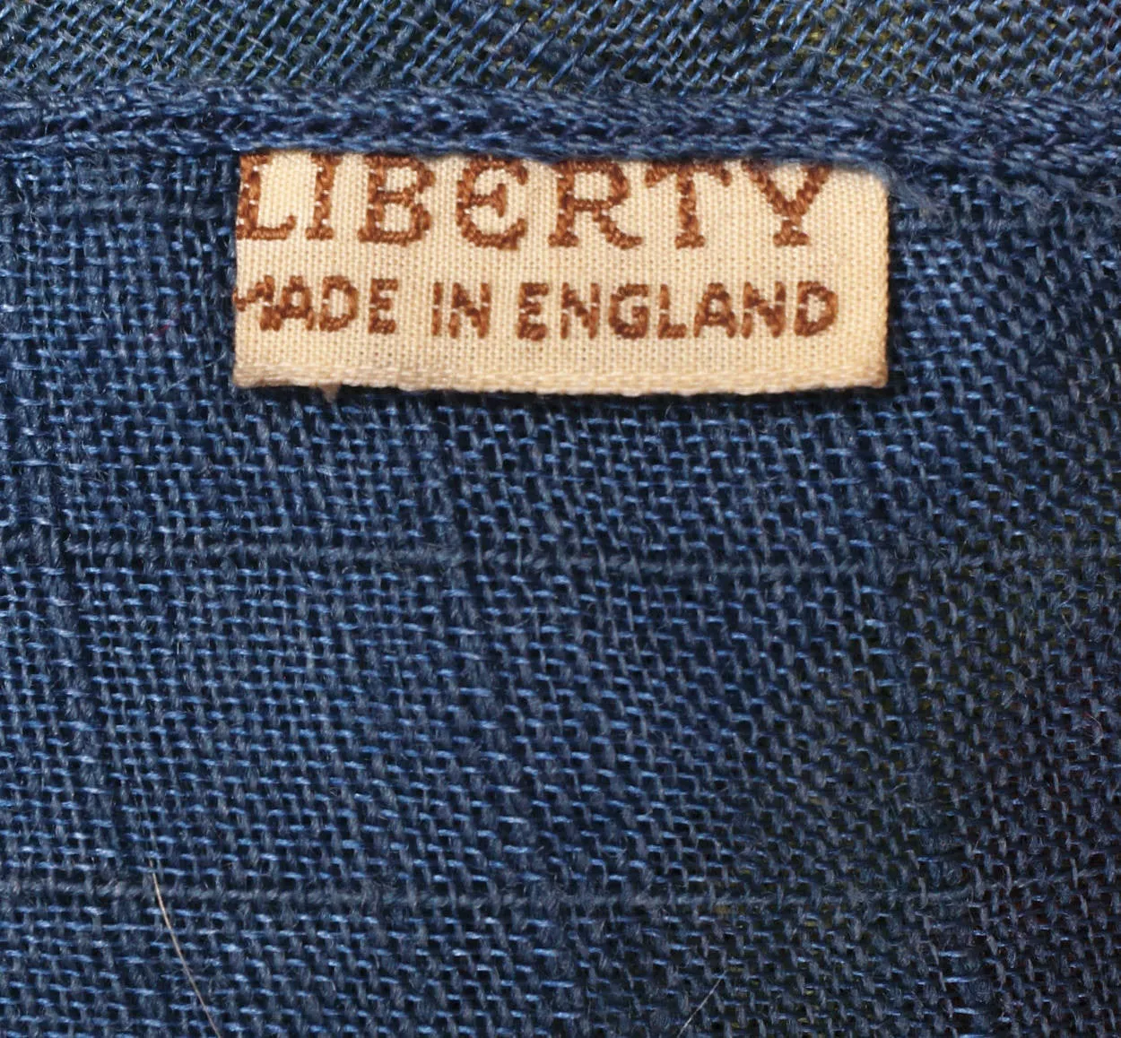 Vintage 1940s Liberty of London Wool Challis Scarf Novelty Print w Cloth Label
