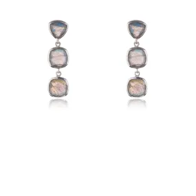 Viviana Moonstone Earrings in Sterling Silver