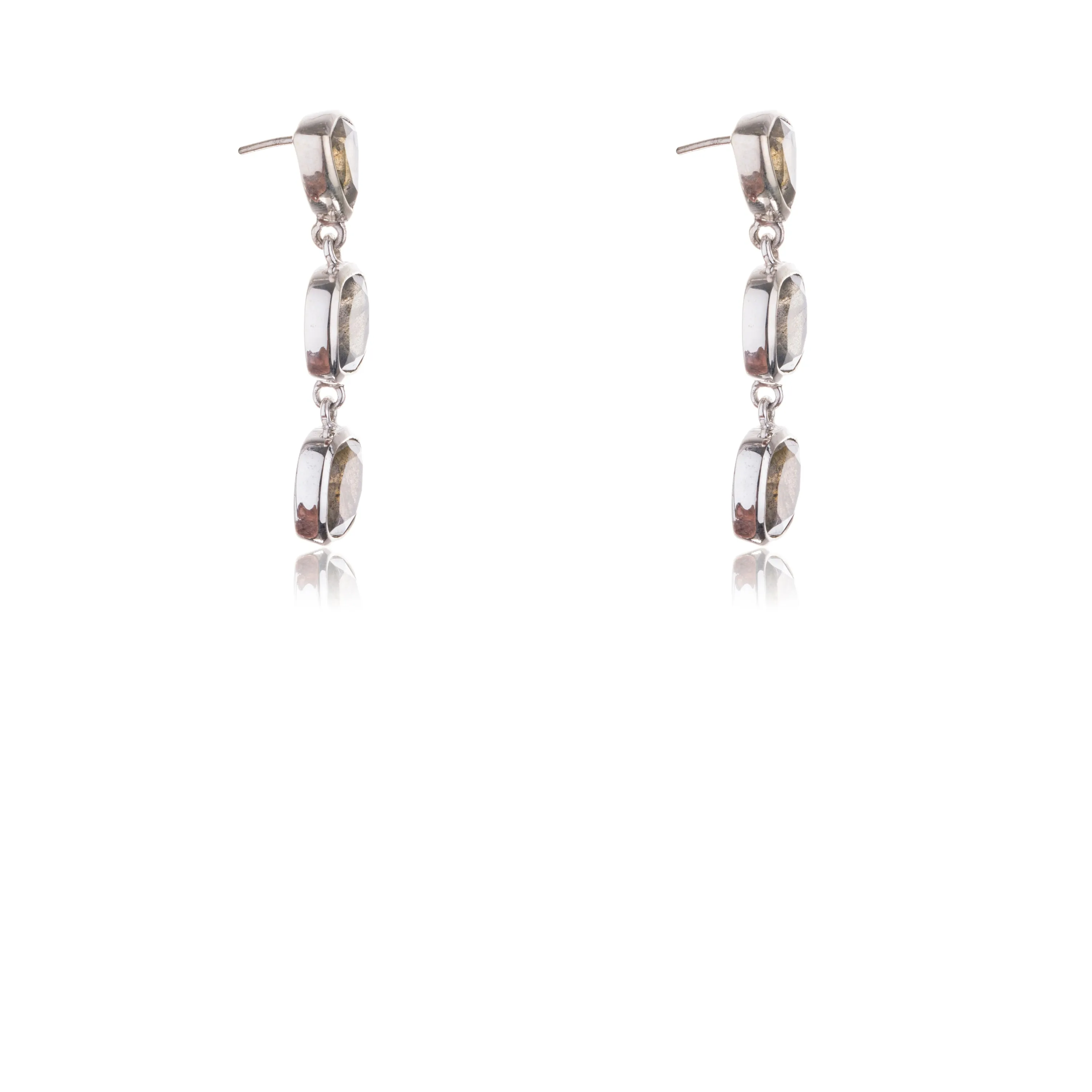 Viviana Moonstone Earrings in Sterling Silver