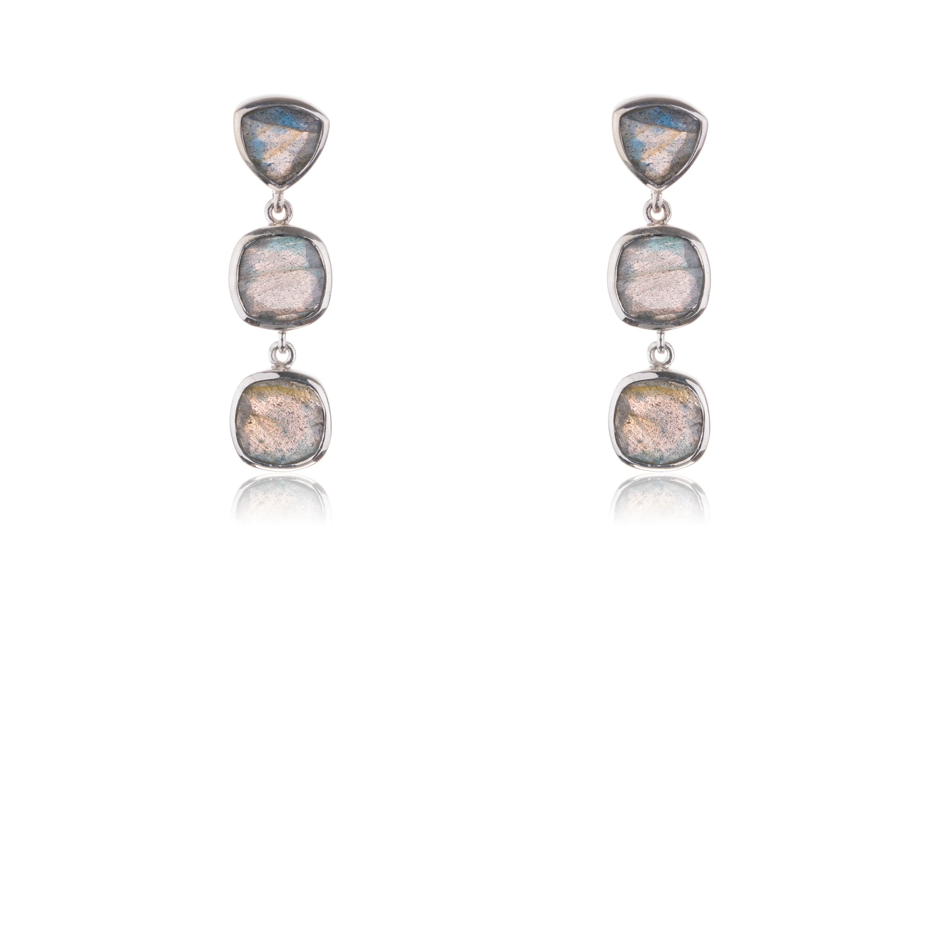 Viviana Moonstone Earrings in Sterling Silver