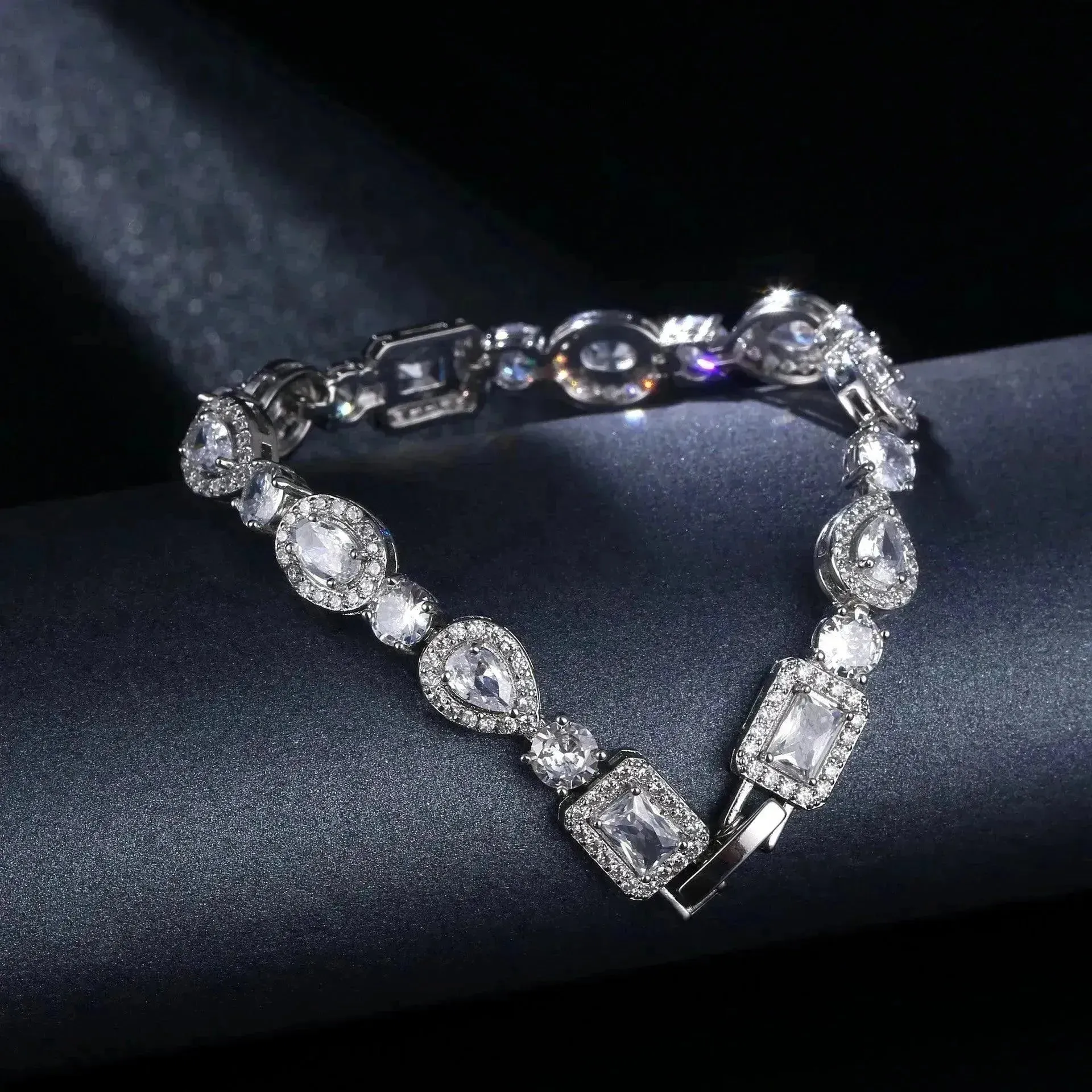 Water Drop Multi-shape Horse Eye Zircon Bracelet