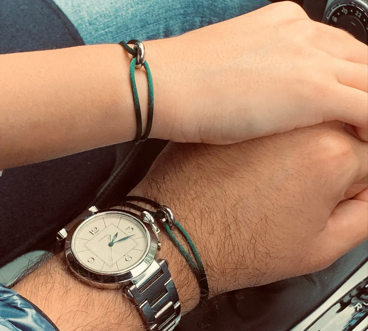 Wecord Silver Soho Cord Bracelet - Green