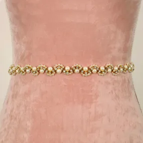 Winterberry Bridal Belt with Ribbon Ties