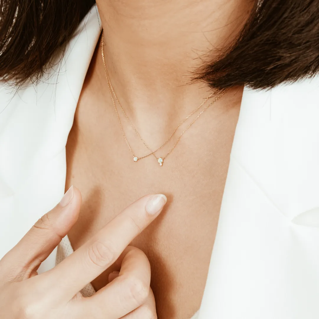 ZENA | Opal and Diamond Necklace