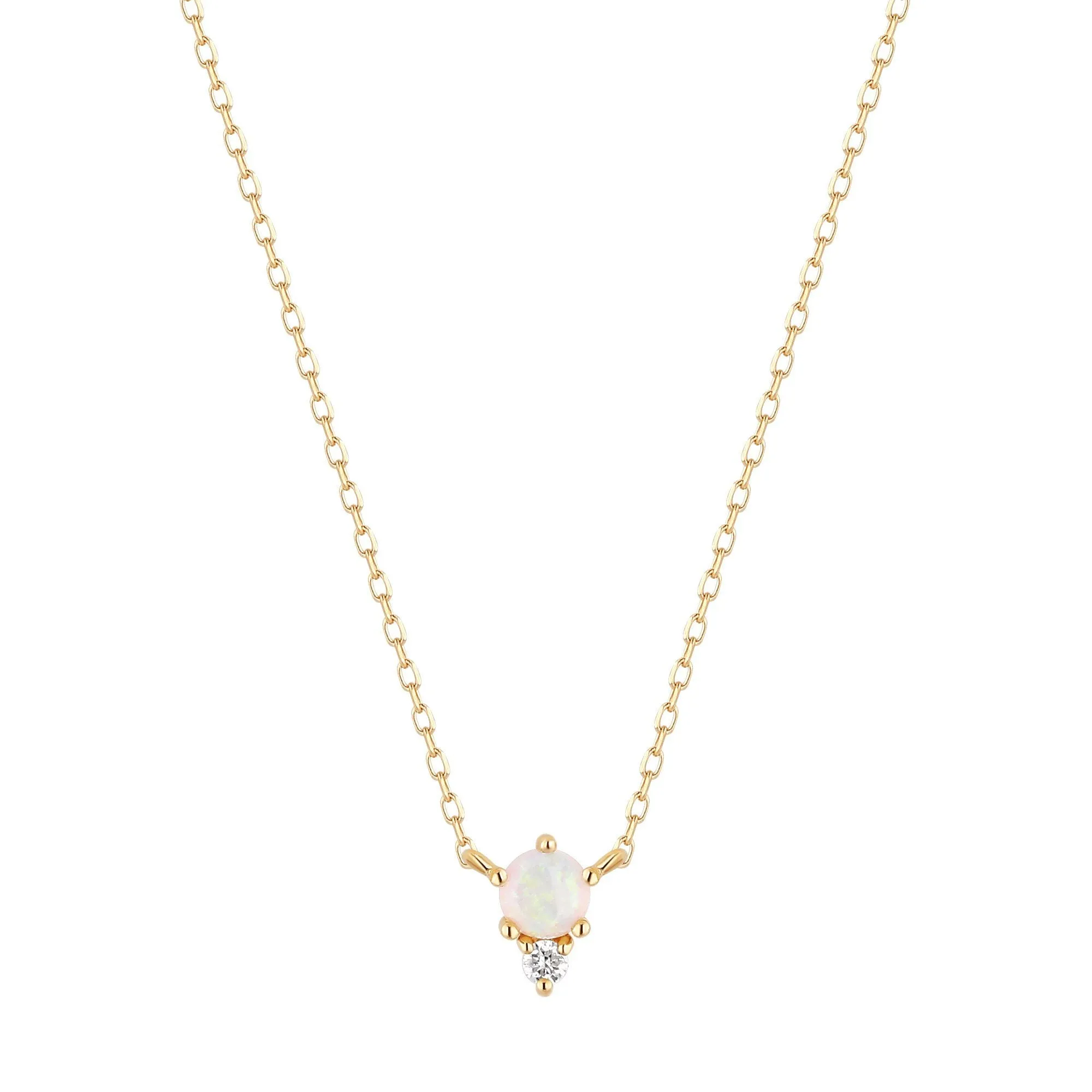 ZENA | Opal and Diamond Necklace